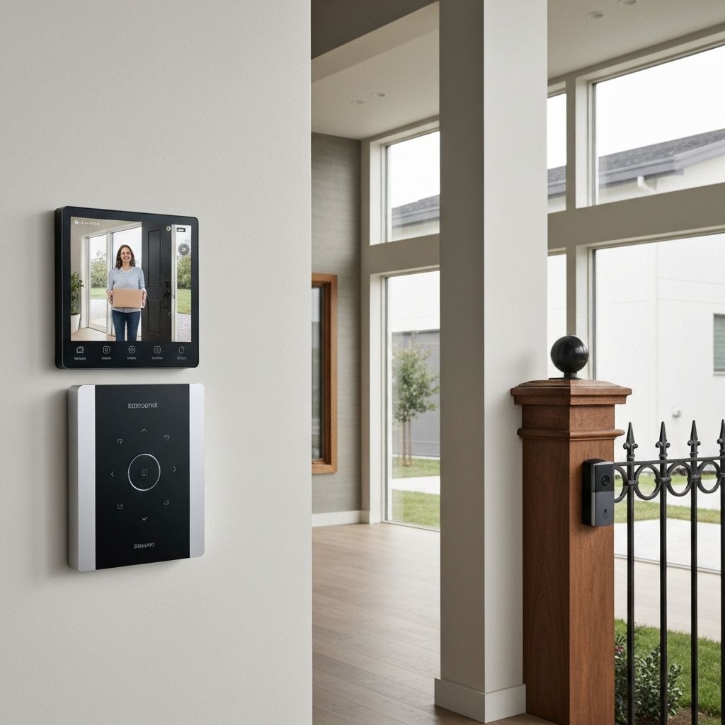 Smart home security system with control panel in St. Louis residence