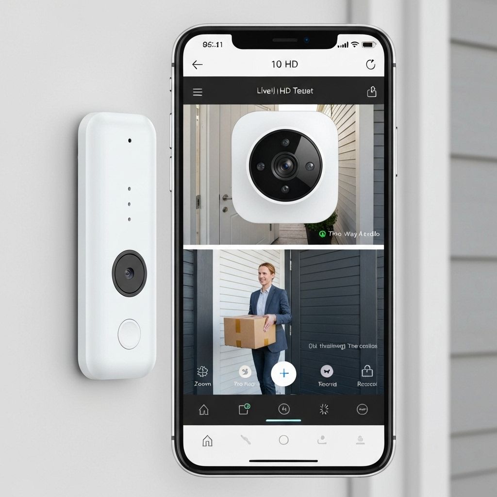 Smart doorbell camera with mobile app video feed for St. Louis homeowners